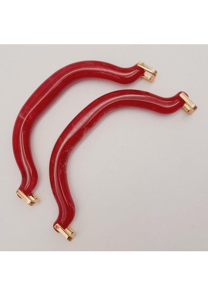 Akrilik Kırmızı Renk Mermer Desen Light Gold Halkalı Çanta Tutma Sapı fiyatları