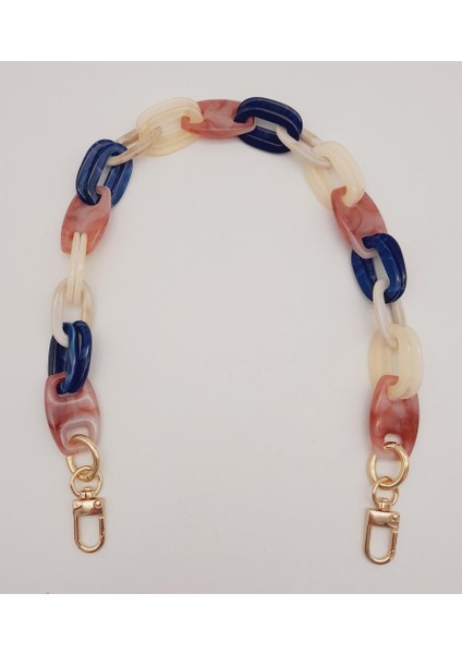 Renkli 55 cm Köprü Model Light Gold Kancalı Akrilik Zincir