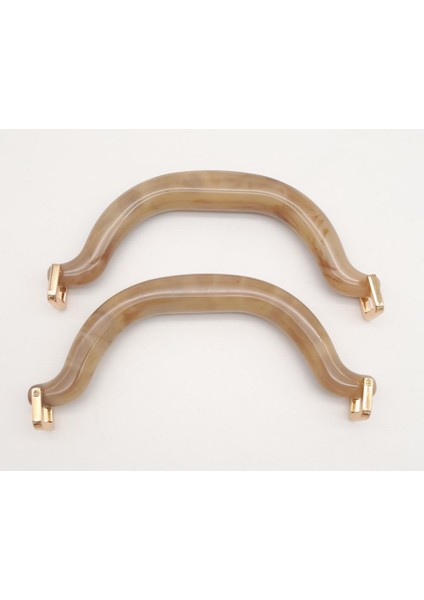 Akrilik Vizon Renk Mermer Desen Light Gold Halkalı Çanta Tutma Sapı