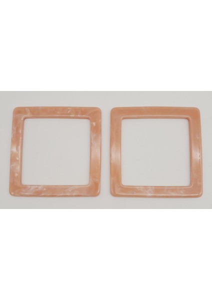 Kare Akrilik Pudra Renk Mermer Desen Çanta Sapı fiyatları