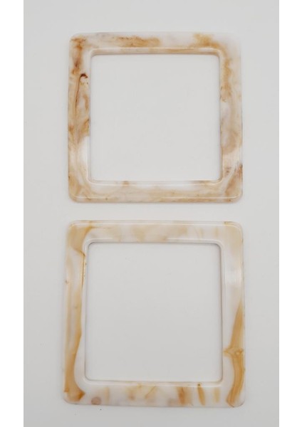 Kare Akrilik Bej Renk Mermer Desen Çanta Sapı modelleri