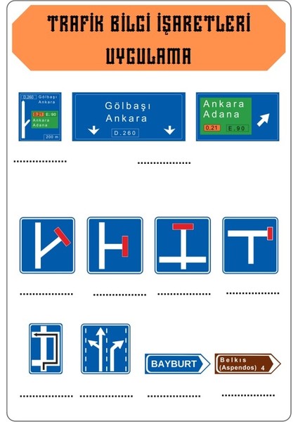 Uygulamalı Trafik Işaretleri Kitabı