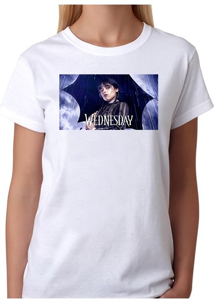 Wednesday Baskılı Unisex Kadın T-Shirt