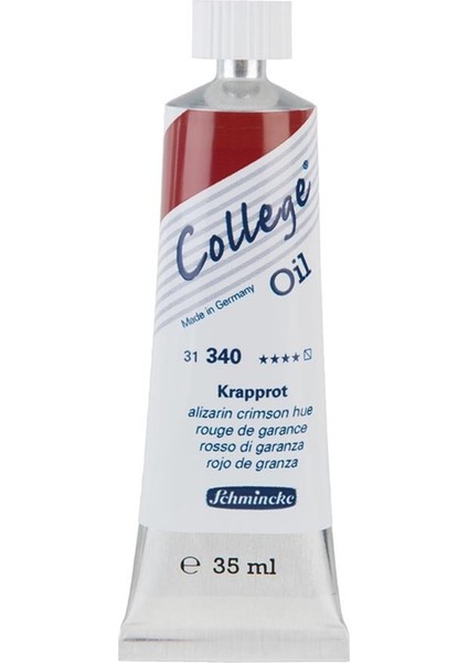 College Oil Yağlı Boya 35 ml 340 Alizarin Crimson Hue