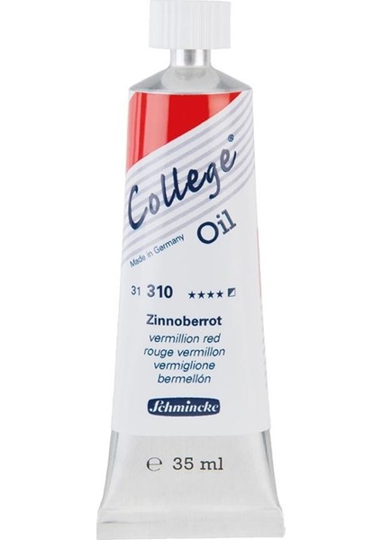 College Oil Yağlı Boya 35 ml 310 Vermillion Red