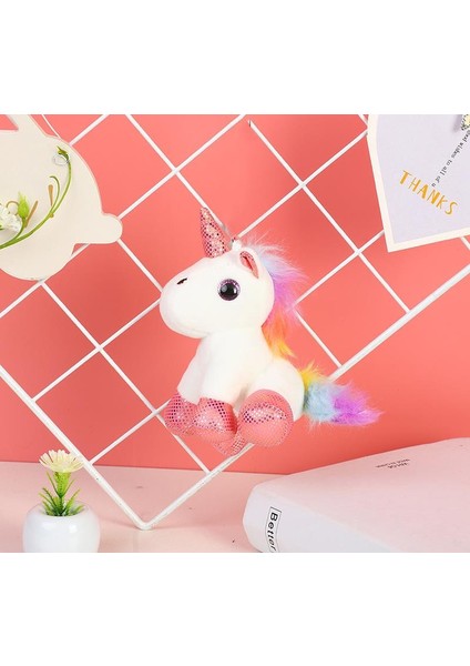 Ithal Kumaş Sevimli Camgöz Boynuzlu Pegasus Unicorn Figür Peluş Oyuncak Oyun & Uyku Arkadaşı 28 Cm.