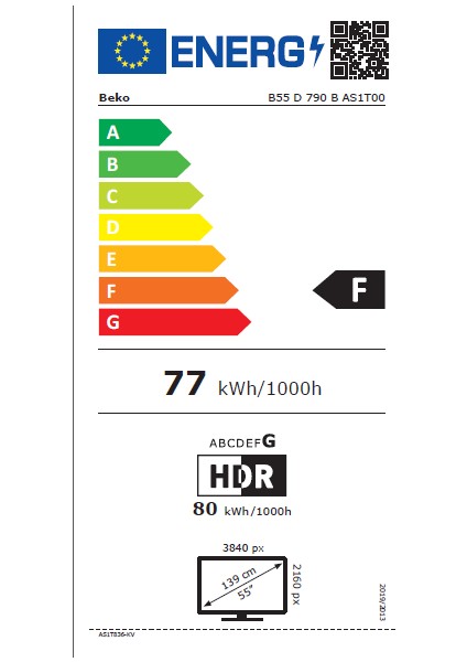 B55 D790 B 55" 139 Ekran Uydu Alıcılı 4K Ultra HD Smart LED TV