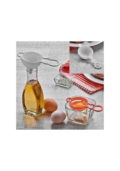 Qlux Ideas Qlux Trio Pasta Seti Mini Elek Yumurta Ayracı Huni 3'Lü Set