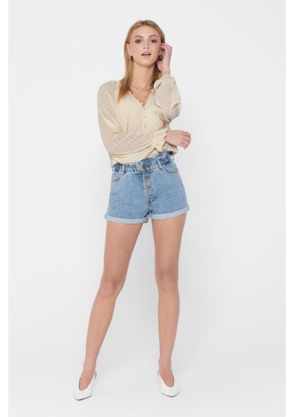 15200196-23Y Onlcuba Paperbag Dnm Shorts Noos Kadın Şort
