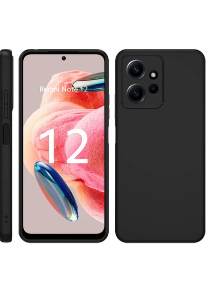 Xiaomi Redmi Note 12 4g 3D Kamera Korumalı Fit Kalıp Soft Silikon Şık Liquid Case Kılıf