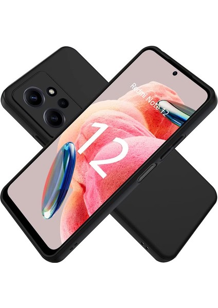 Xiaomi Redmi Note 12 4g 3D Kamera Korumalı Fit Kalıp Soft Silikon Şık Liquid Case Kılıf