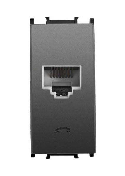 Modüler Füme Nümeris Telefon Prizi Cat-3 Altlık+Kapak 1m - WVTT14024DG-TR