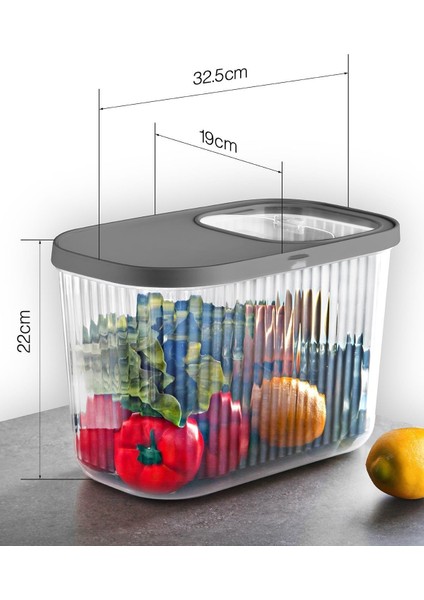 Multibox Erzak Bakliyat Kutusu Sürgülü Kapak 10 Litre 718468