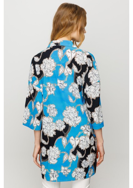 Kadın Çiçek Desenli Uzun Gömlek fırsatları