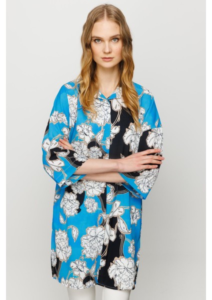 Kadın Çiçek Desenli Uzun Gömlek indirimleri