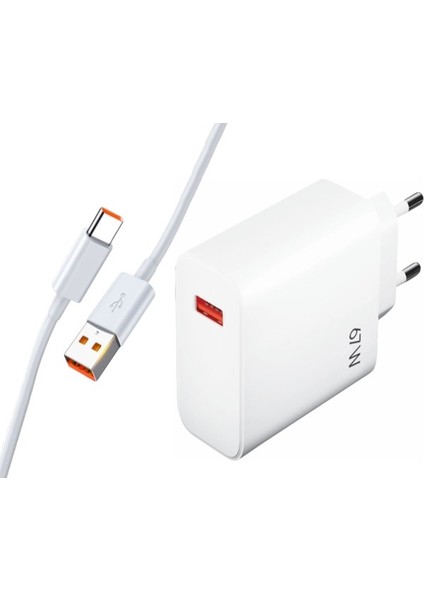 Xiaomi ve Tüm Type C Telefonlarla Uyumlu 67W Turbo Hızlı Şarj Cihazı Şarj Aleti Hızlı Şarj Aleti Adaptör Set​​​​​​​
