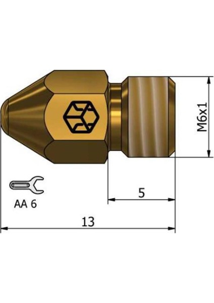 Csa Zortrax Pirinç Nozzle(0.4mm)