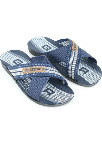 Erkek Halatlı Terlik Yazlık Star Pu Ev Bahçe Günlük Lacivert