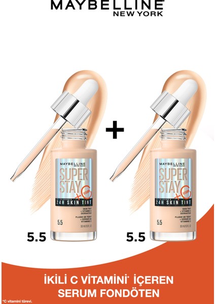 2'li Super Stay Skin Tint Fondöten - 05.5 Seti