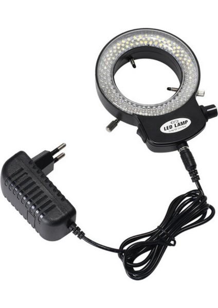 LED Ring Light Halka LED Stereo Mikroskoplar Için 144 LED Ampullü Ayarlanabilir Siyah