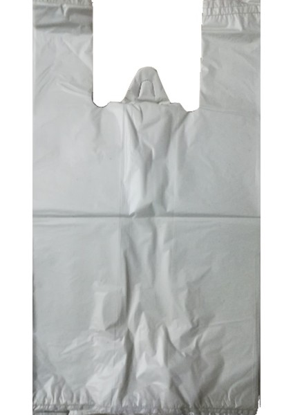 Kalın Kırık Beyaz Poşet Küçük Boy 5 kg Hışır Atlet Poşet Market Manav Poşeti