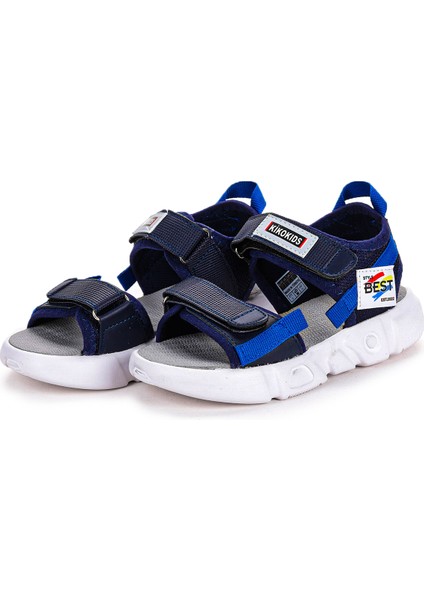 Cırtlı Yürüyüş Çocuk Sandalet 200 Lacivert - Saks