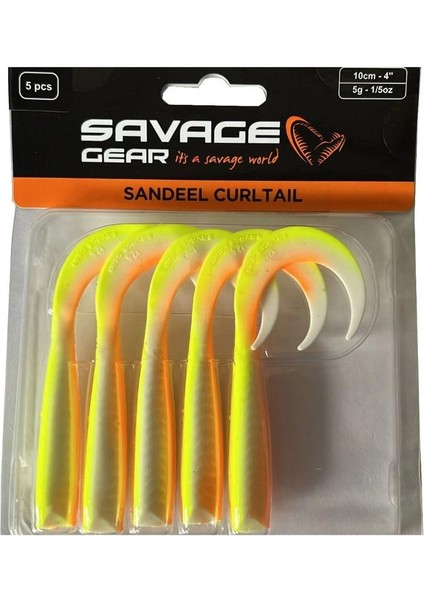 Lb Sandeel Curltail 7cm Lemon Back 6 Adet