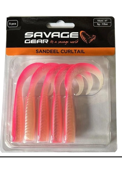 Lb Sandeel Curltail 7cm Pink Glow 6 Adet