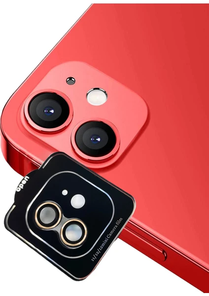 Kzy Apple iPhone 11 Safir Temperli Cam Kamera Lens Koruyucu - Gold