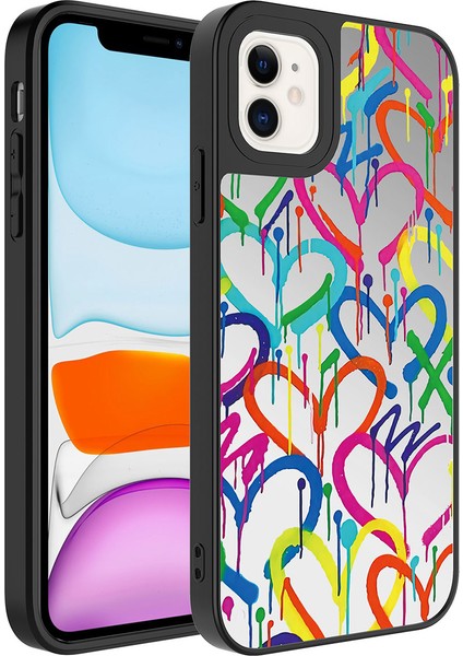 Apple iPhone 11 Kılıf Aynalı Desenli Parlak Mirror Kapak