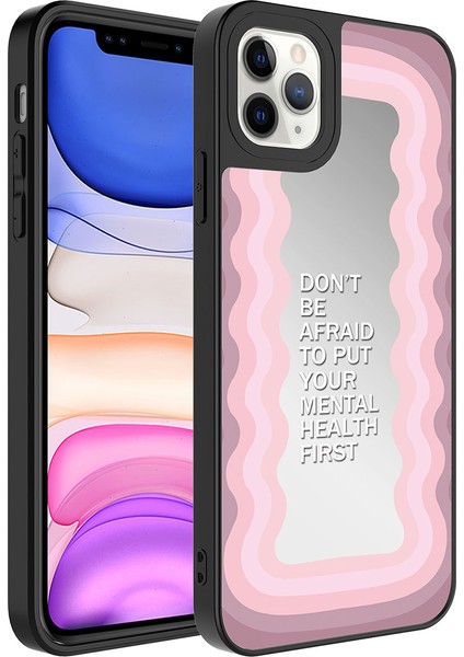 Apple iPhone 11 Pro Max Kılıf Aynalı Desenli Parlak Mirror Kapak