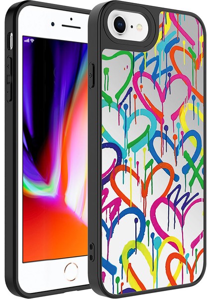 Apple iPhone 7 Plus Kılıf Aynalı Desenli Parlak Mirror Kapak