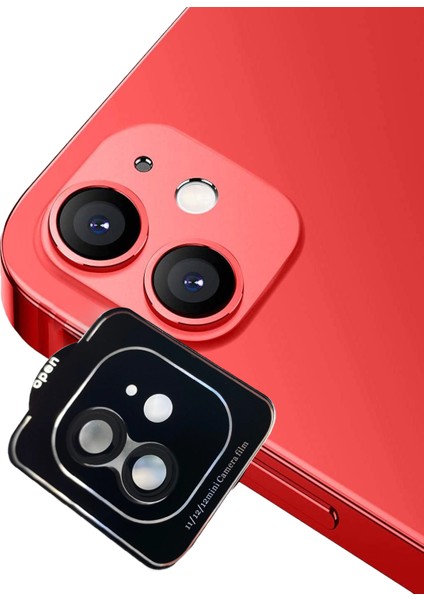 Caseworld Apple iPhone 11 Alüminyum Alaşım Safir Temperli Cam Kamera Lens Koruyucu - Siyah