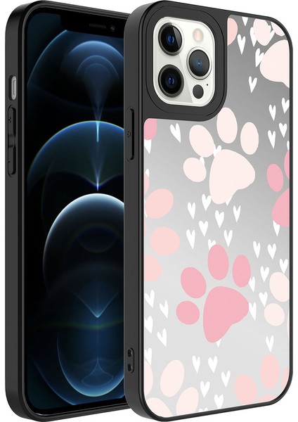 Apple iPhone 12 Pro Max Kılıf Aynalı Desenli Parlak Mirror Kapak