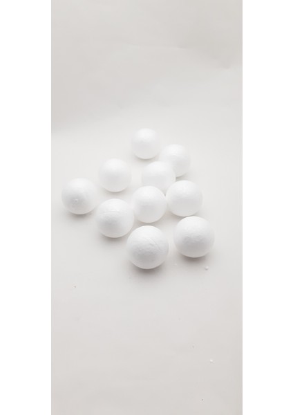 4 cm Çapında 10 Adet Strafor Köpük Küre Top