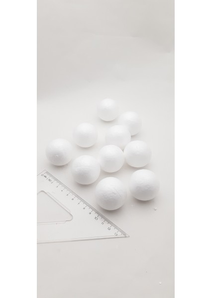 4 cm Çapında 10 Adet Strafor Köpük Küre Top