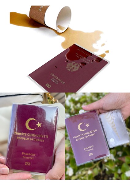 6 Parça Seyahat Kiti 3 Adet Pasaport Kabı Pasaportluk + 3 Adet Bavul Neon Etiketi Valiz Etiketi