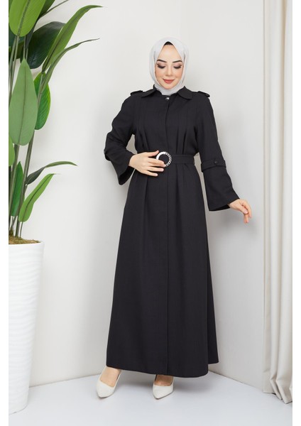 Robadan Genişleyen Göğsü Pileli Spor Ferace Padesü 4685-A