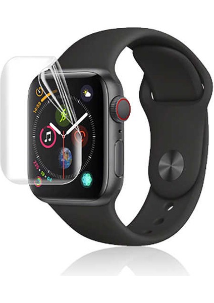 Apple Watch Uyumlu 38MM Ekran Koruyucu Kavisli Silikon Yapılı Nano (Narr Tpu Body)