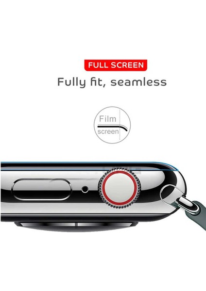 Apple Watch Uyumlu 38MM Ekran Koruyucu Kavisli Silikon Yapılı Nano (Narr Tpu Body)