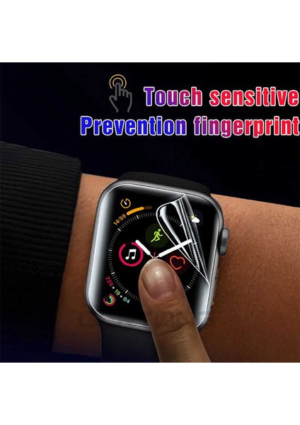 Apple Watch Uyumlu 38MM Ekran Koruyucu Kavisli Silikon Yapılı Nano (Narr Tpu Body)