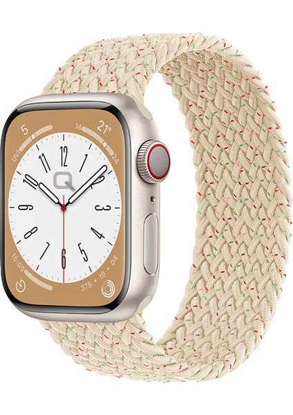Solo Loop Örgü Kordon, Apple Watch Series SE/10/9/8/7/6/5/4/3/Ultra Uyumlu 49mm-46mm-45mm-44mm-42mm, Small, Multi Starlight