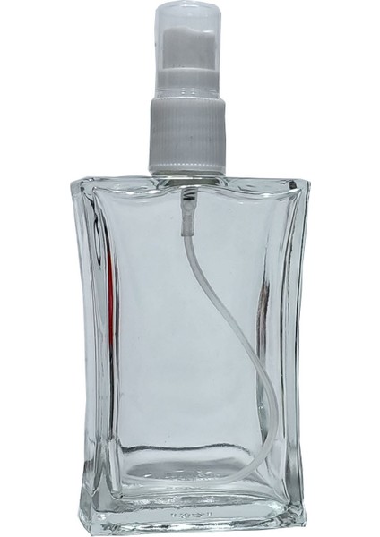 10 Adet 100 ml Boş Parfüm Şişesi Beyaz Renk Sprey Valfli