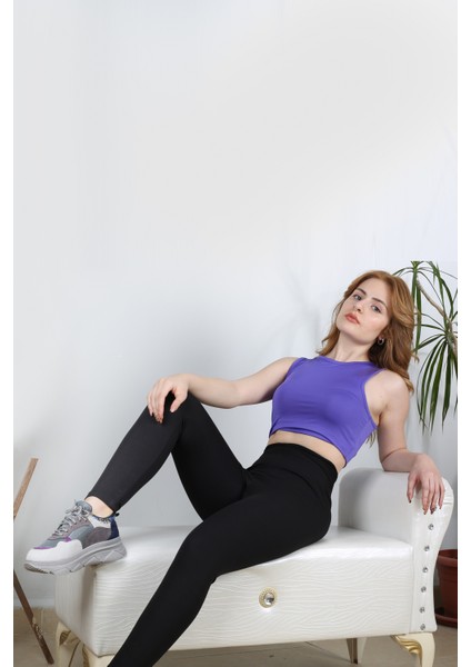 Kadın Siyah Fitilli Tayt KFD2022-01 fırsatları