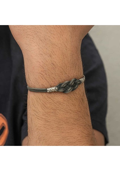 Gümüş Kazaziye Örgü Bileklik modelleri