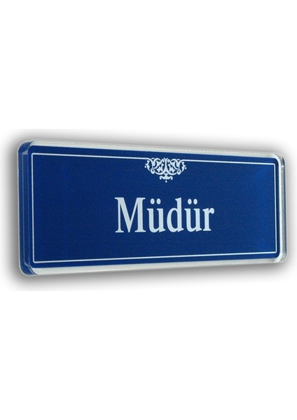 Akrilik Kapı Isimliği Müdür 6,5*20
