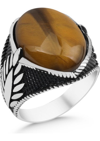 Kaplangözü Taşlı 925 Ayar Gümüş Erkek Yüzük modelleri