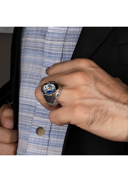 Safir Taşlı 925 Ayar Gümüş Yüzük fırsatları