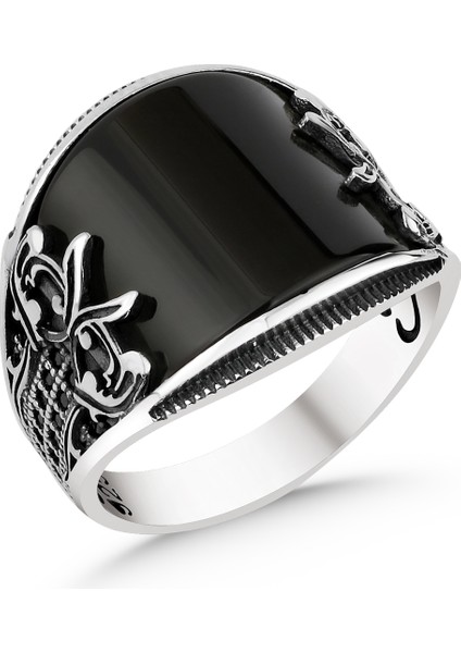 Oniks Taşlı 925 Ayar Gümüş Yüzük fiyatları