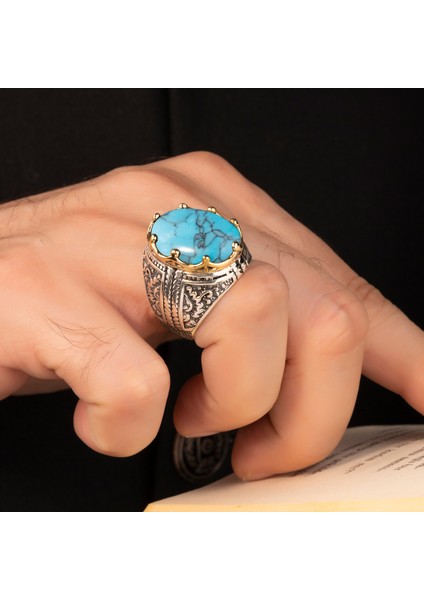 Firuze Taşlı 925 Ayar Gümüş Yüzük